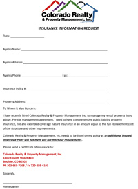 Insurance Information Request