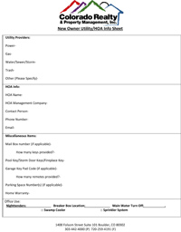 Additional Home Information