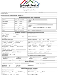 Owner Property Info Sheet