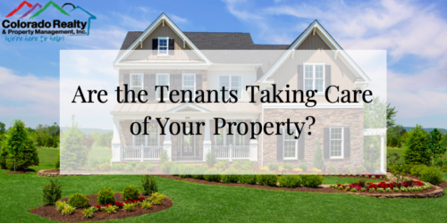 Are the tenants taking Care of your property